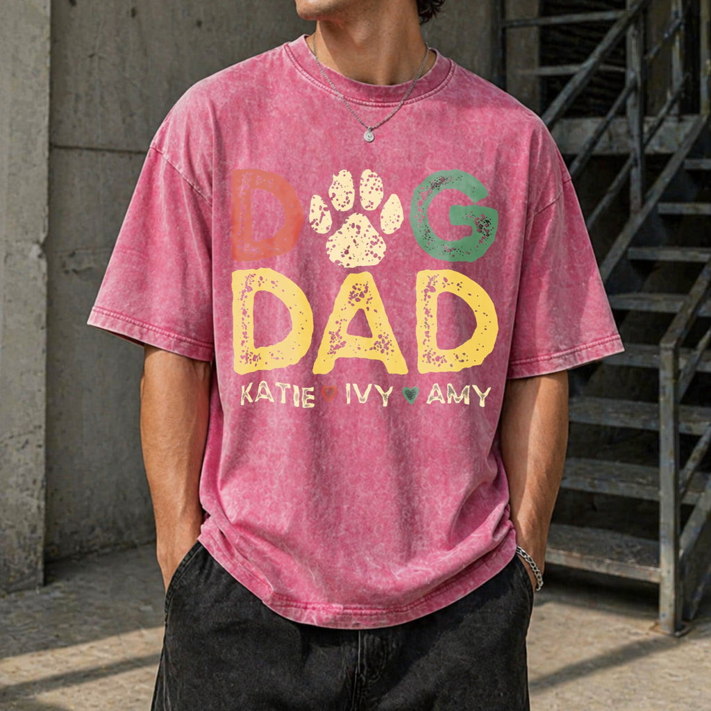 Dog Dad Vintage Washed T-Shirt product image 7