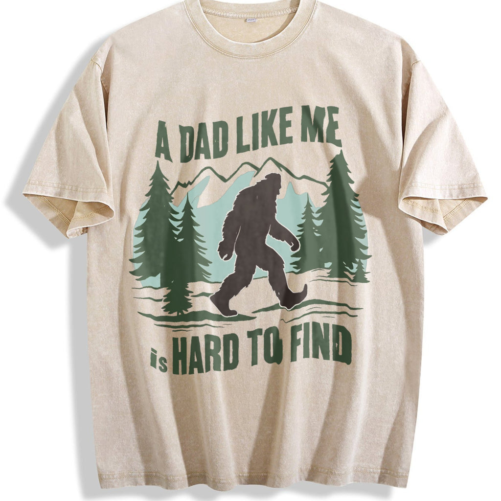 Funny Bigfoot Dad Vintage Washed T-Shirt product image 1