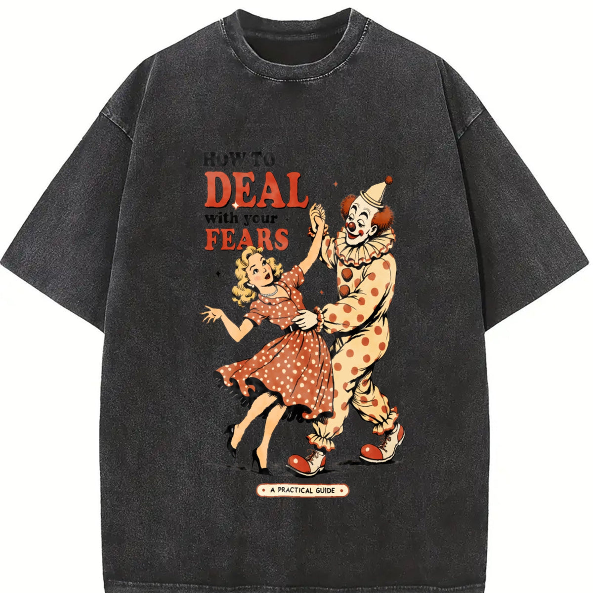 Clown Horror Vintage Washed T-Shirt product image 2