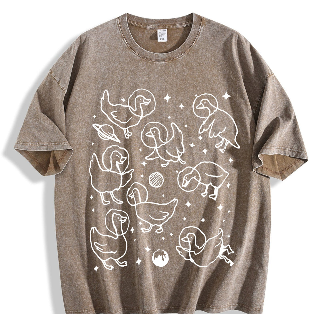 Geese In Space 90s Vintage Washed T-Shirt product image 3