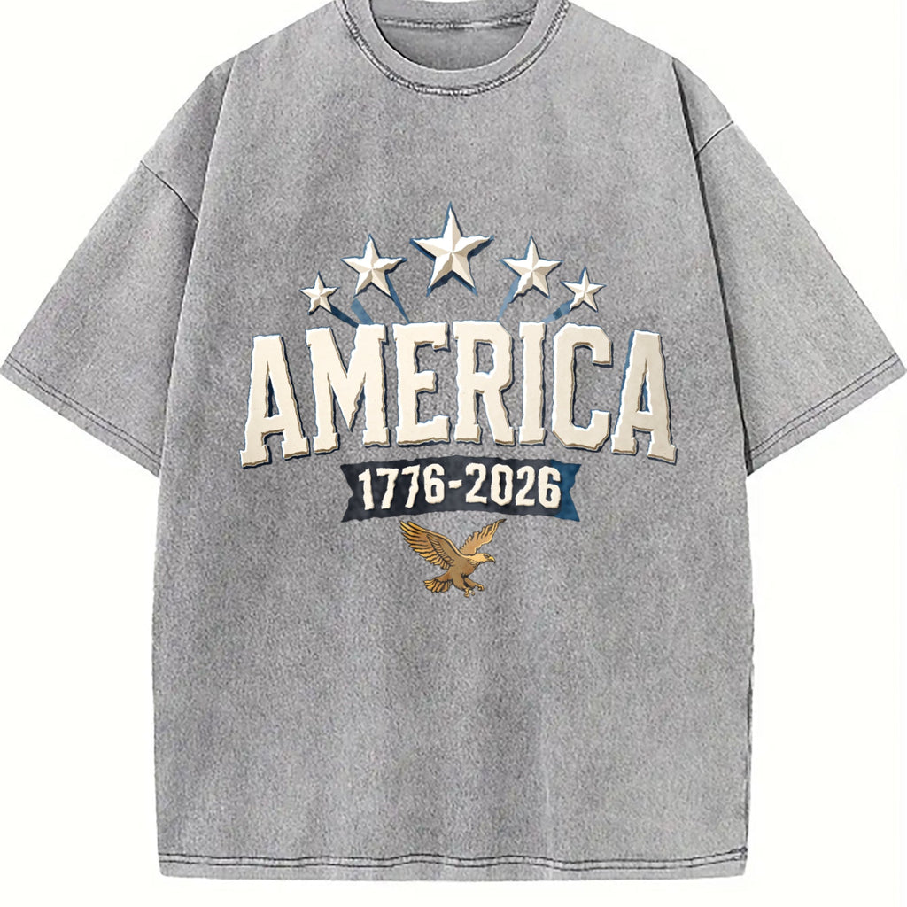 America 1776-2026 Vintage Washed T-Shirt product image 5