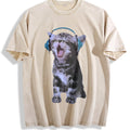 Y2K Headphones Cat Vintage Washed T-Shirt product image 1