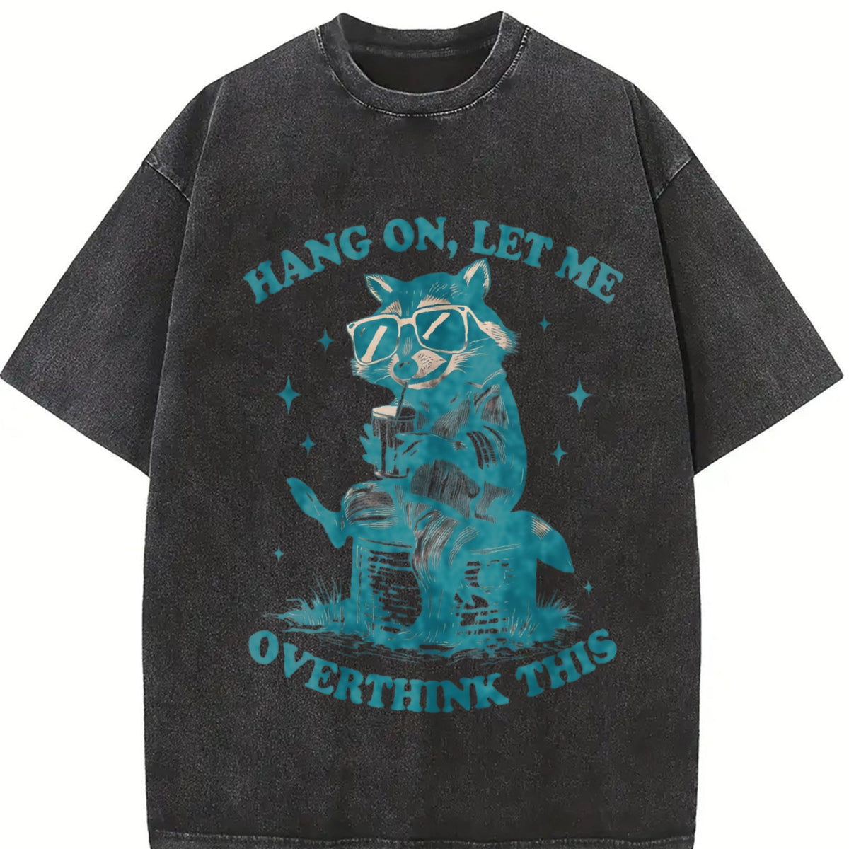 Funny Raccoon 90s Vintage Washed T-Shirt product image 2