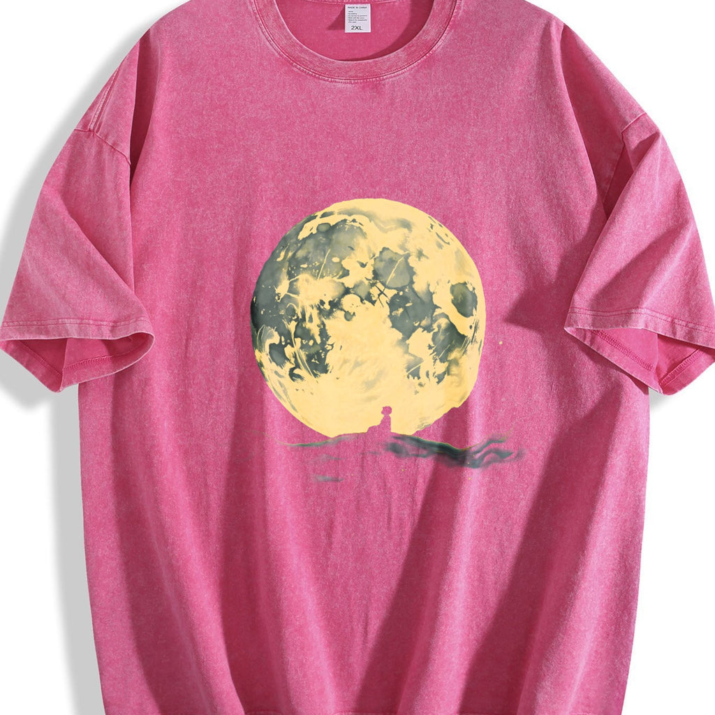 Moon And Lonely Man Vintage Washed T-Shirt product image 7