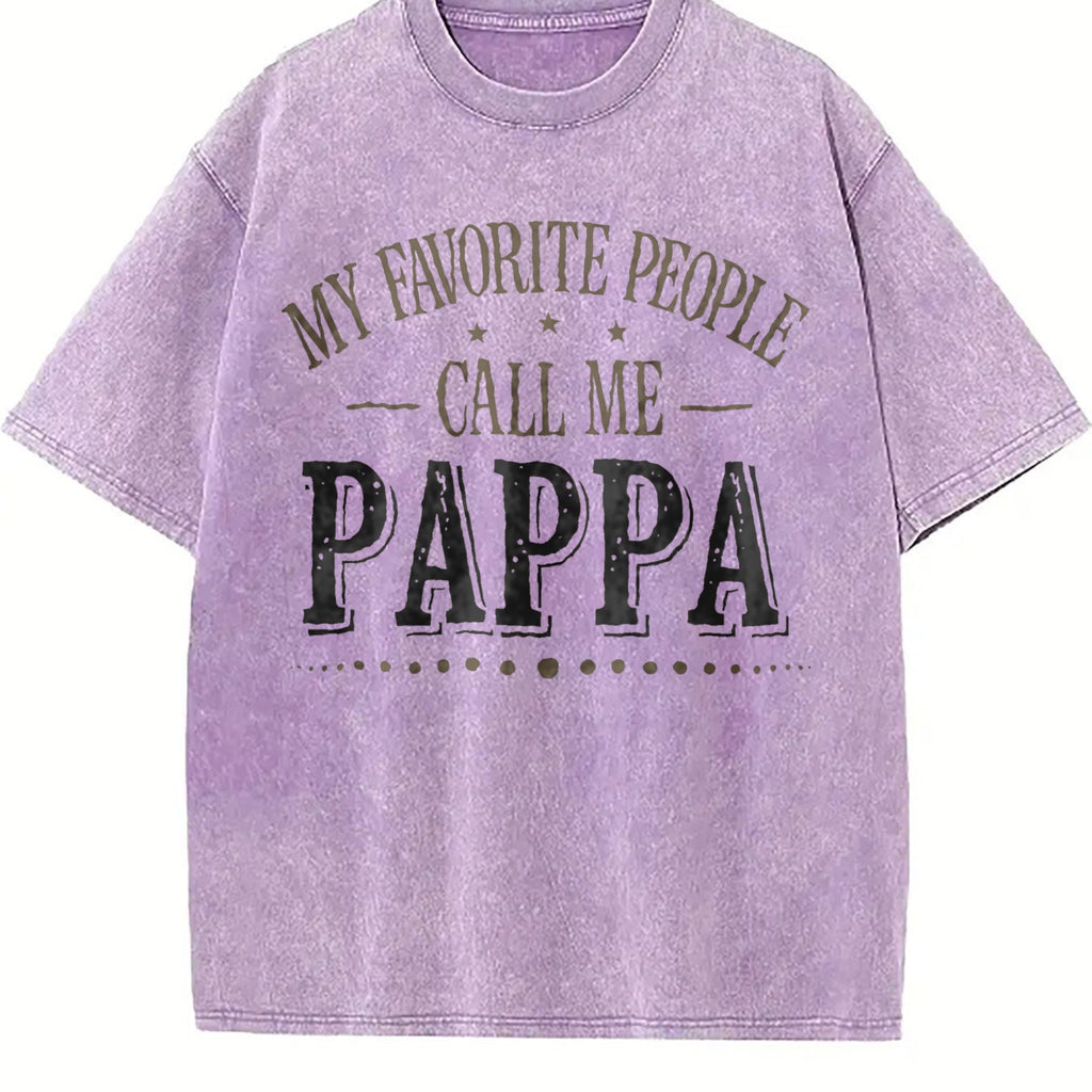 My Favorite People Call Me Papa Vintage Washed T-Shirt product image 6
