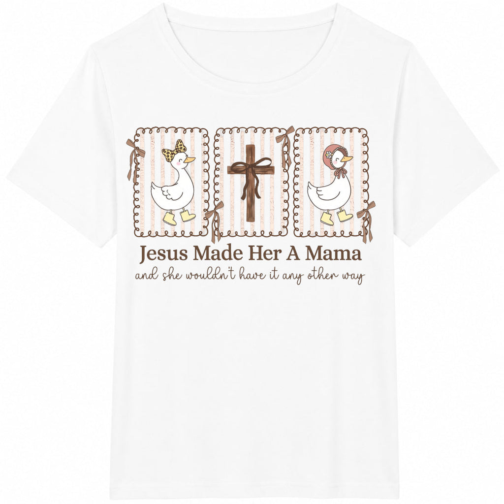 Jesus Made Her A Mama Cotton T-Shirt product image 2