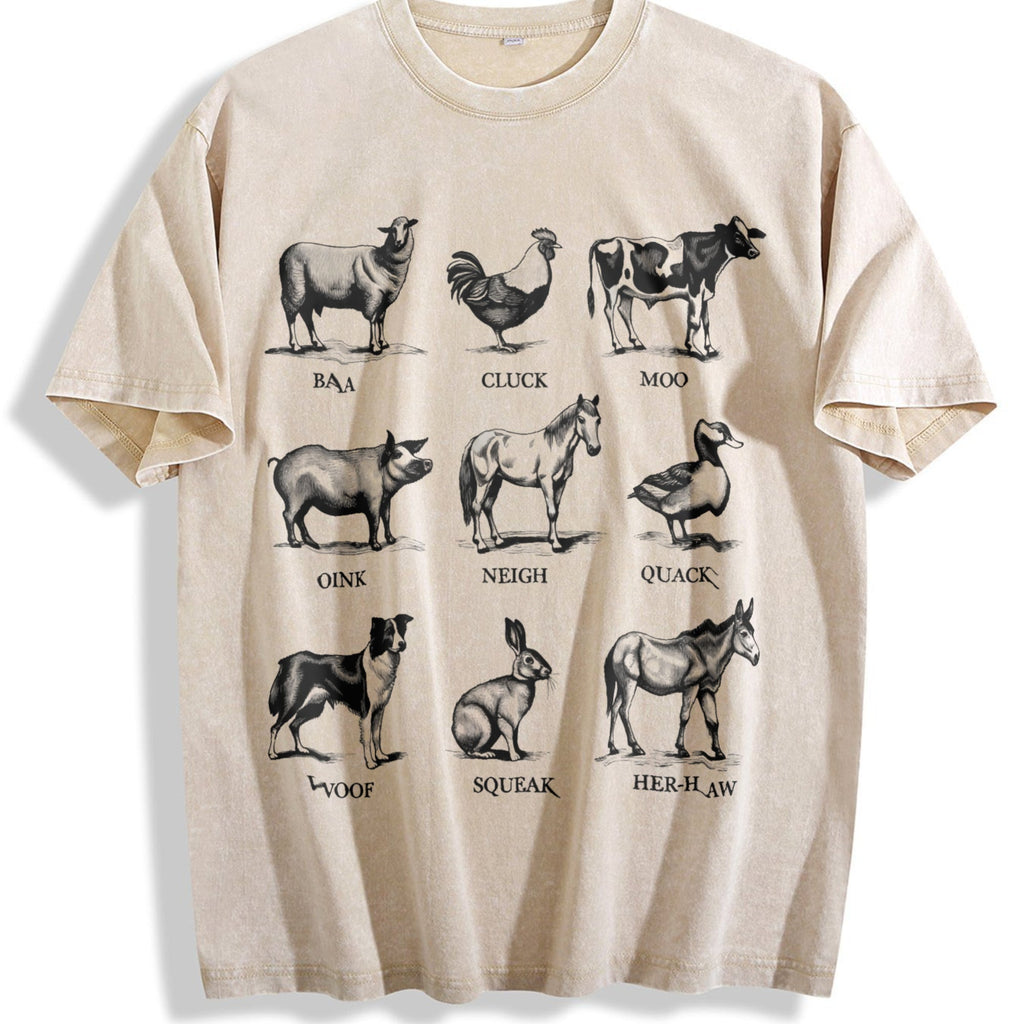Farm Animals Vintage Washed T-Shirt product image 1