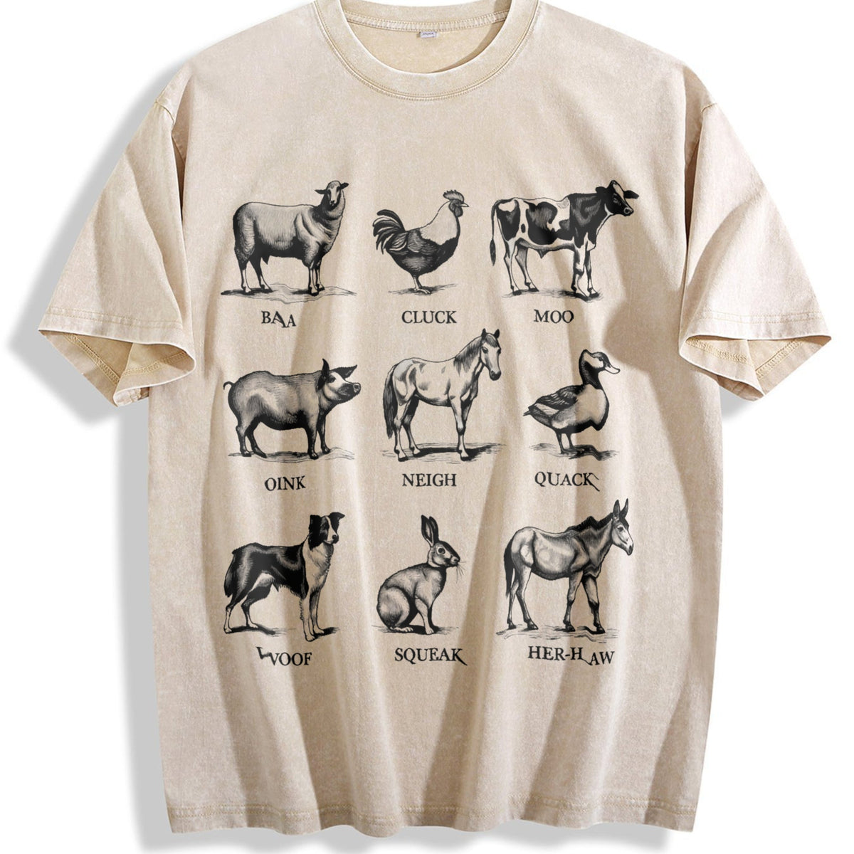 Farm Animals Vintage Washed T-Shirt product image 1