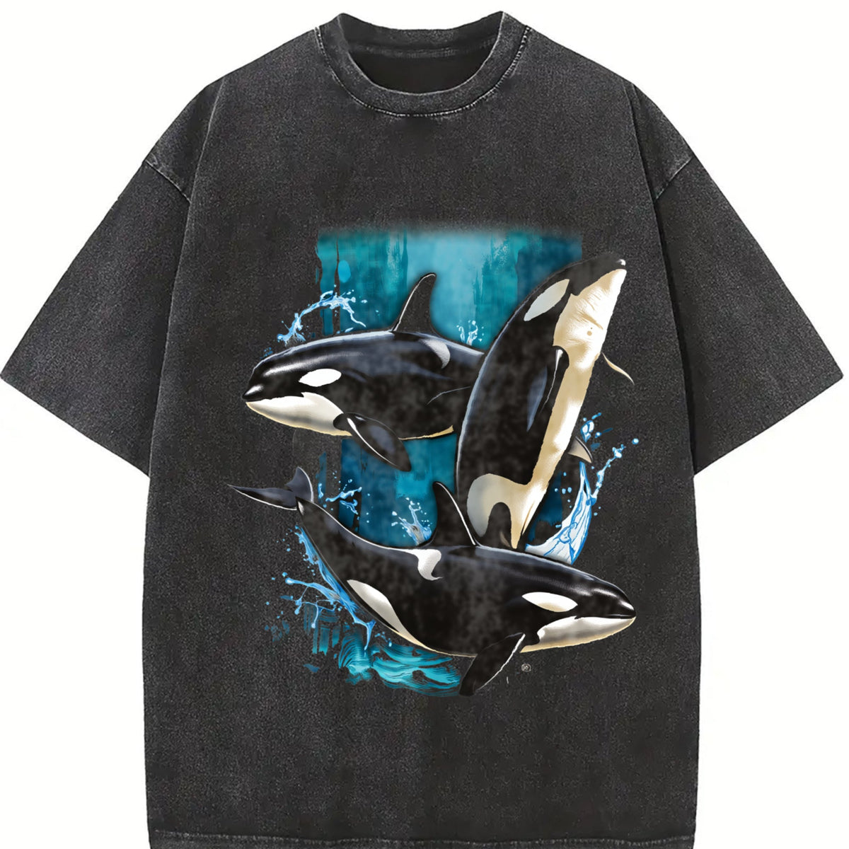 Orca Whale Vintage Washed T-Shirt product image 2