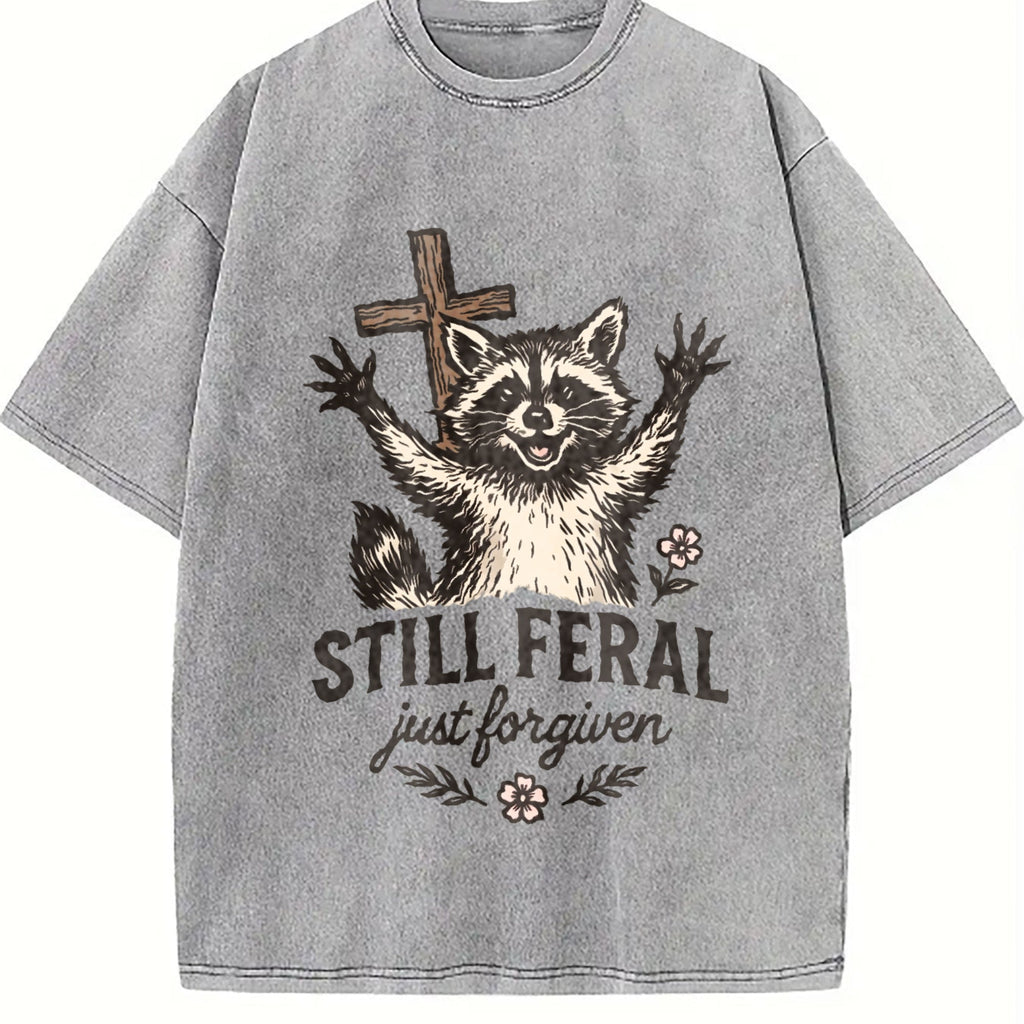 Still Feral Just Forgiven Vintage Washed T-Shirt product image 5
