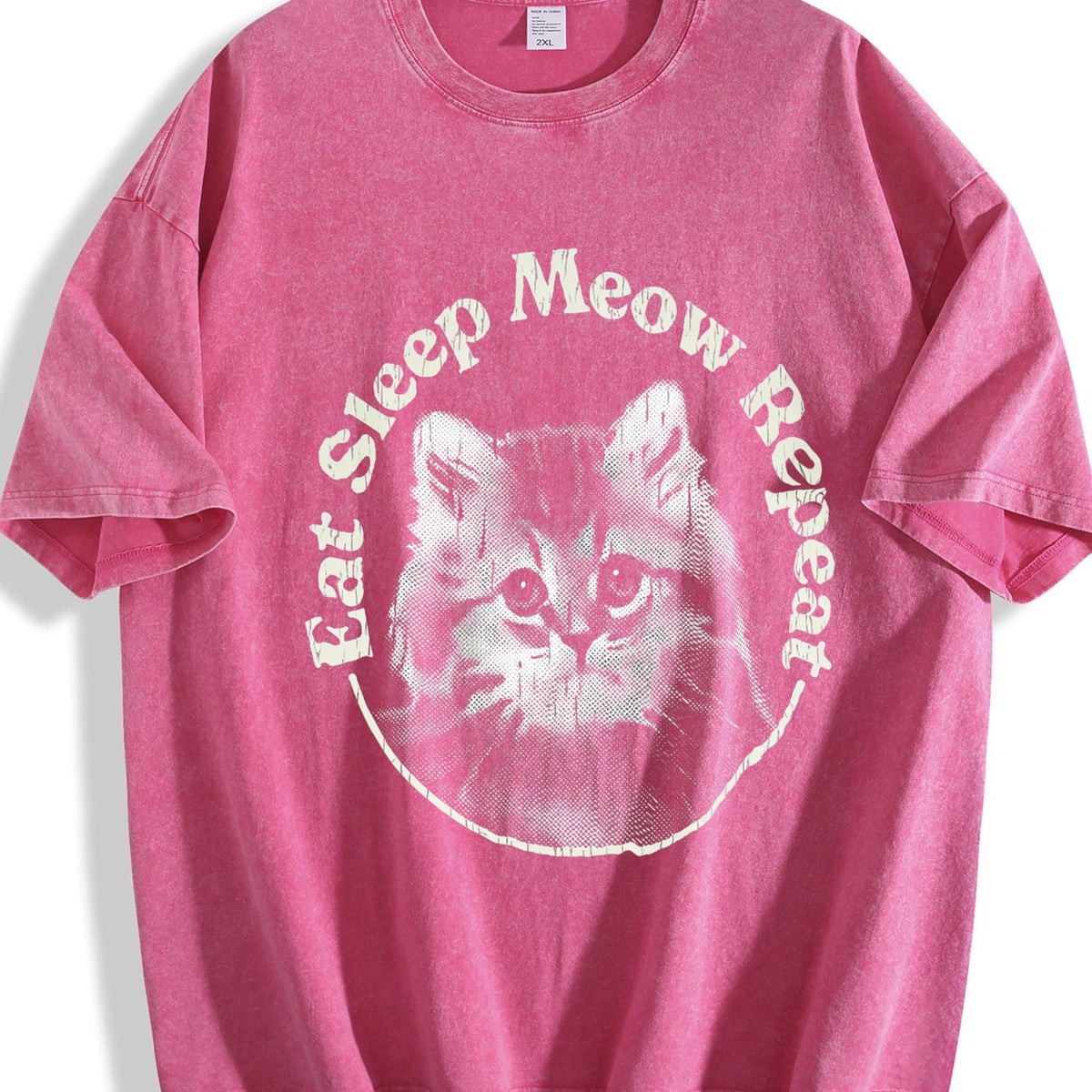 Eat Sleep Meow Repeat Funny Cute Kitten Lovers Vintage product image 7