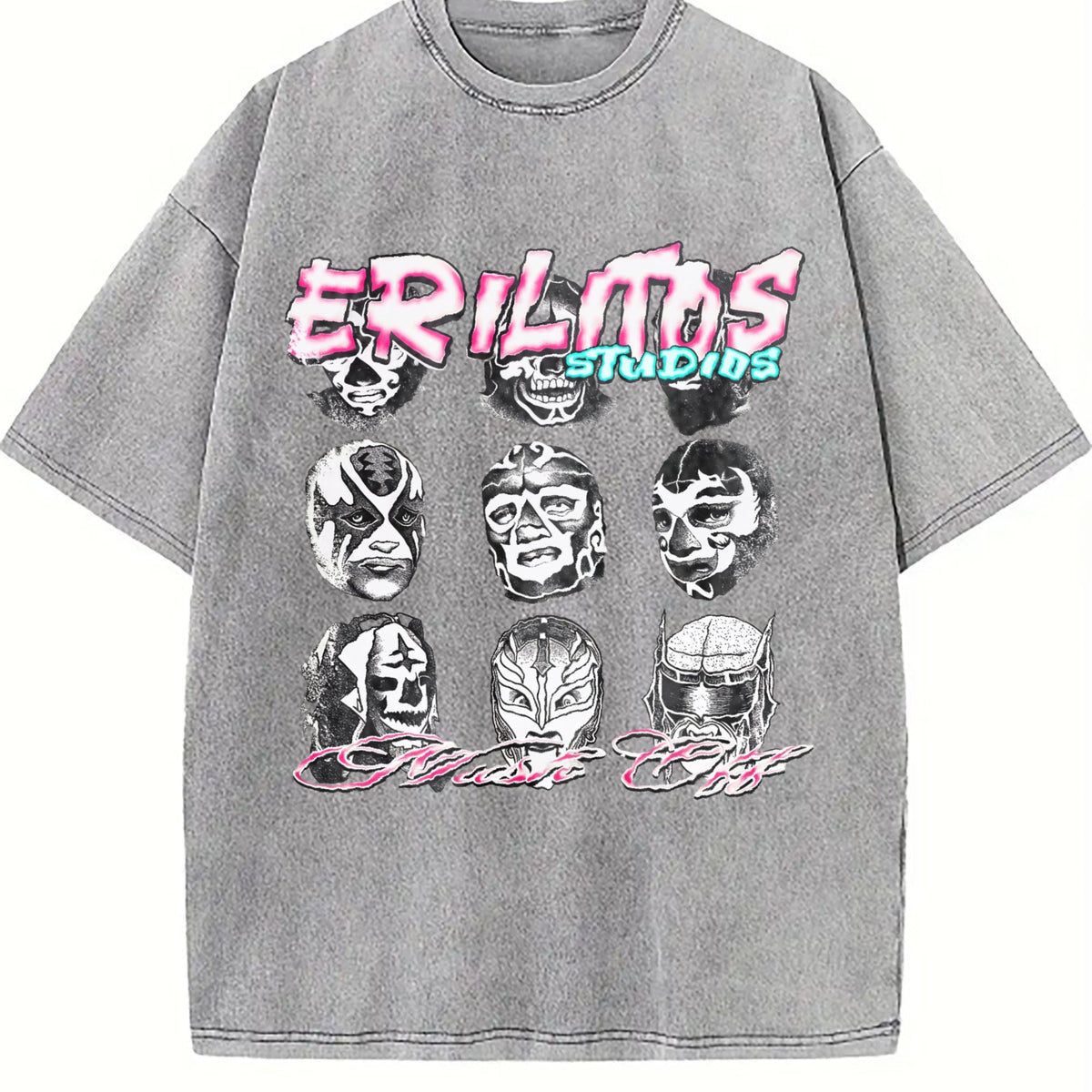 Lucha Libre Masks Vintage Washed T-Shirt product image 5