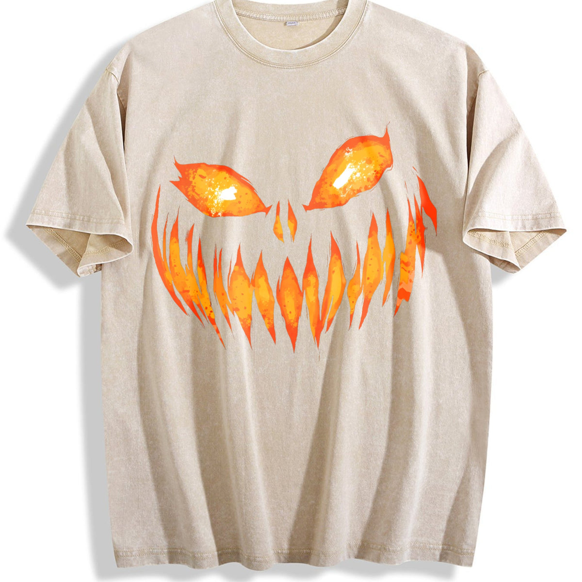 Funny Horror Pumpkin 90s Vintage Washed T-Shirt product image 1