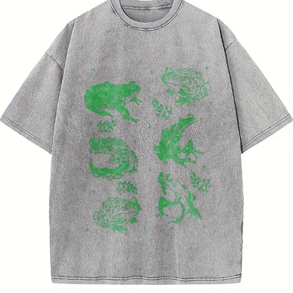 Frog Tattoo Vintage Washed T-Shirt product image 5