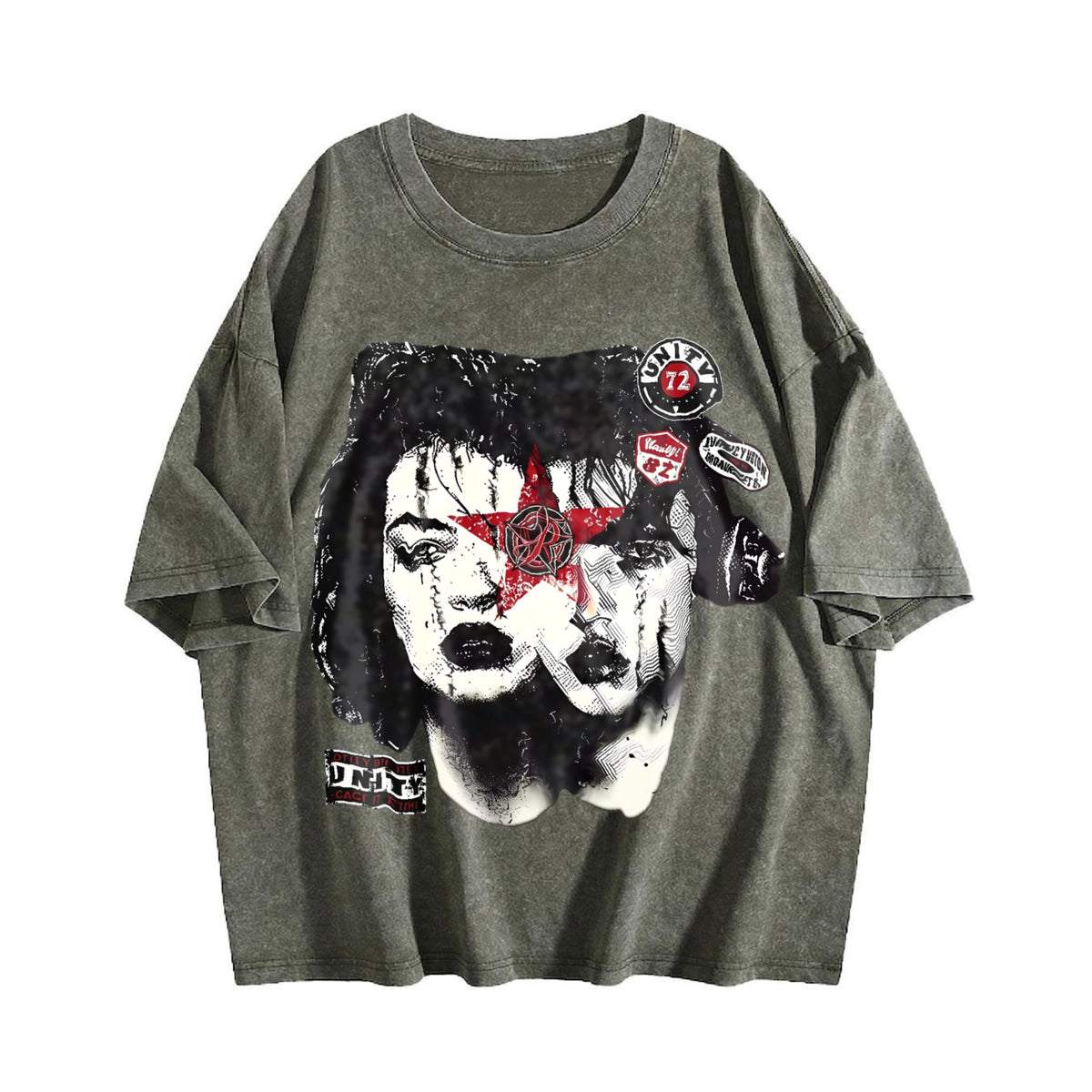 Face Gothic Vintage Washed T-Shirt product image 4