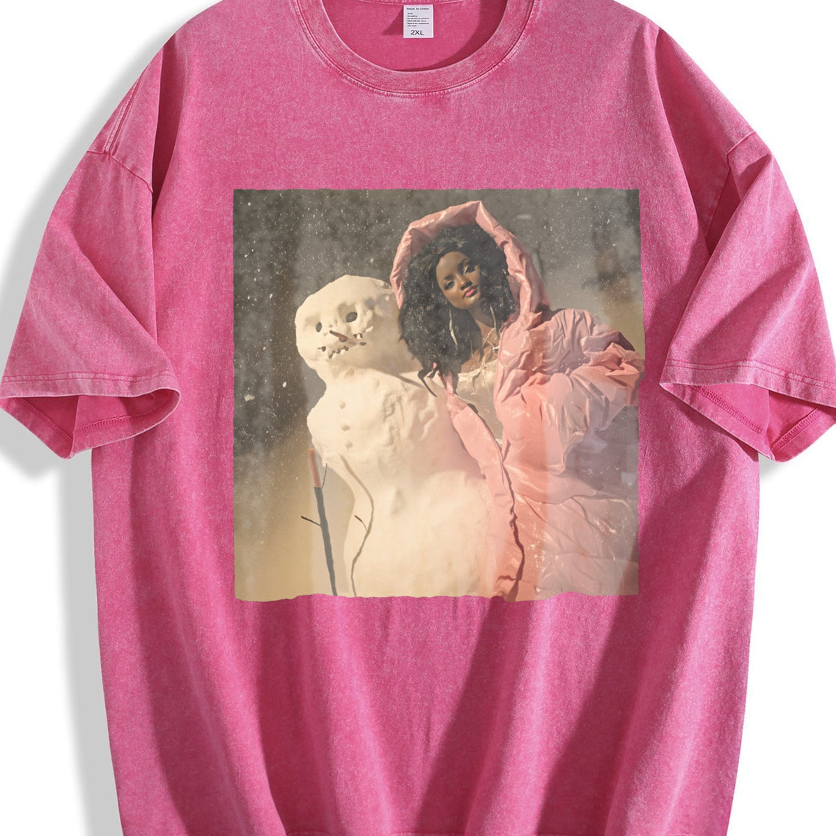 Doll Wrapped in Pink with a Puppy Vintage Washed T-Shirt product image 7