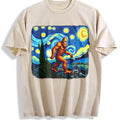 Bigfoot On Starry Night 90s Vintage Washed T-Shirt product image 1