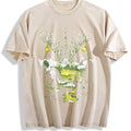 Green and White Dragon Portrait Vintage Washed T-Shirt product image 1