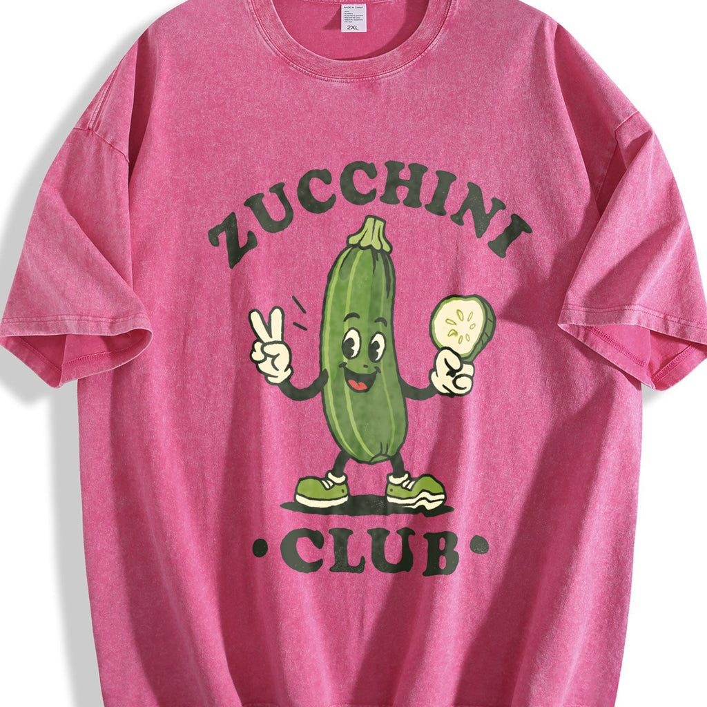 Zucchini Club Funny Veggie Lover Cartoon Vintage Washed product image 7