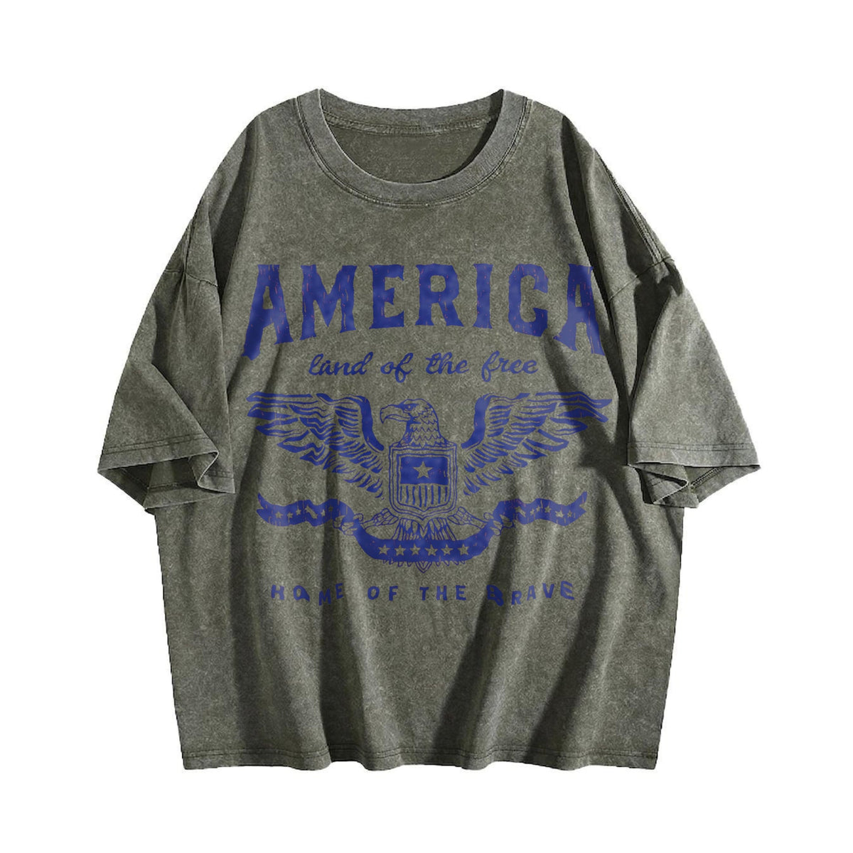 Funny America Land Of The Free Home Of Brave Vintage Washed product image 4