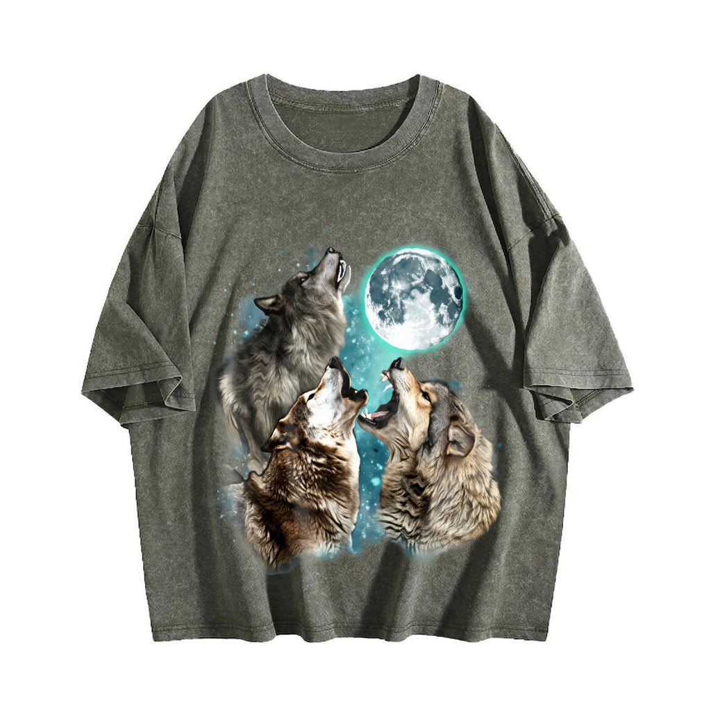 Howling Wolves Vintage Washed T-Shirt product image 4