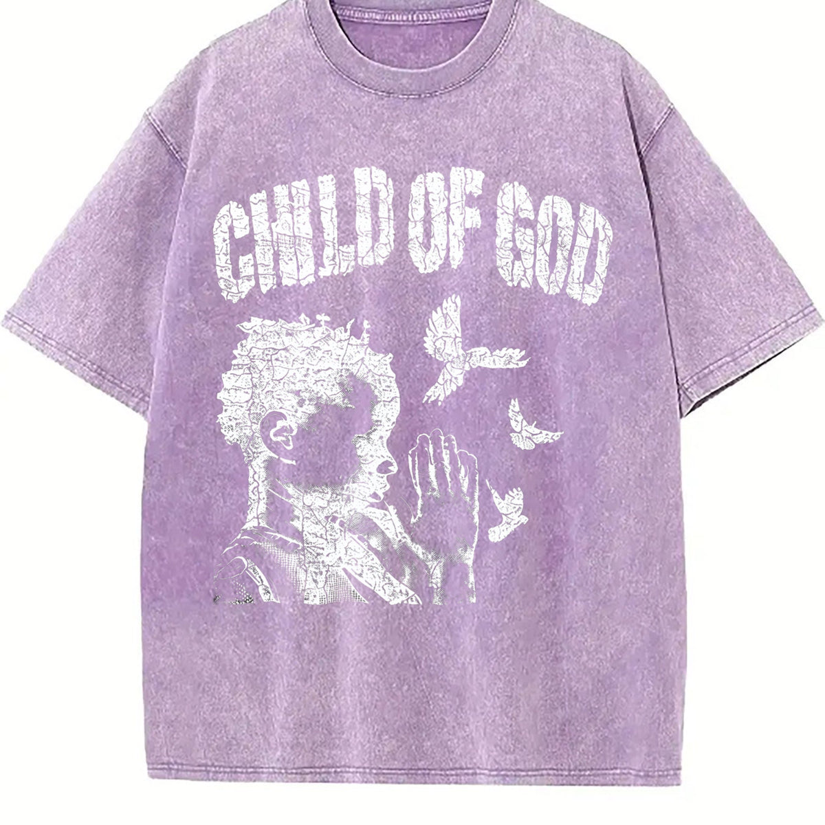 Child Of God Praying Dove Vintage Washed T-Shirt product image 6
