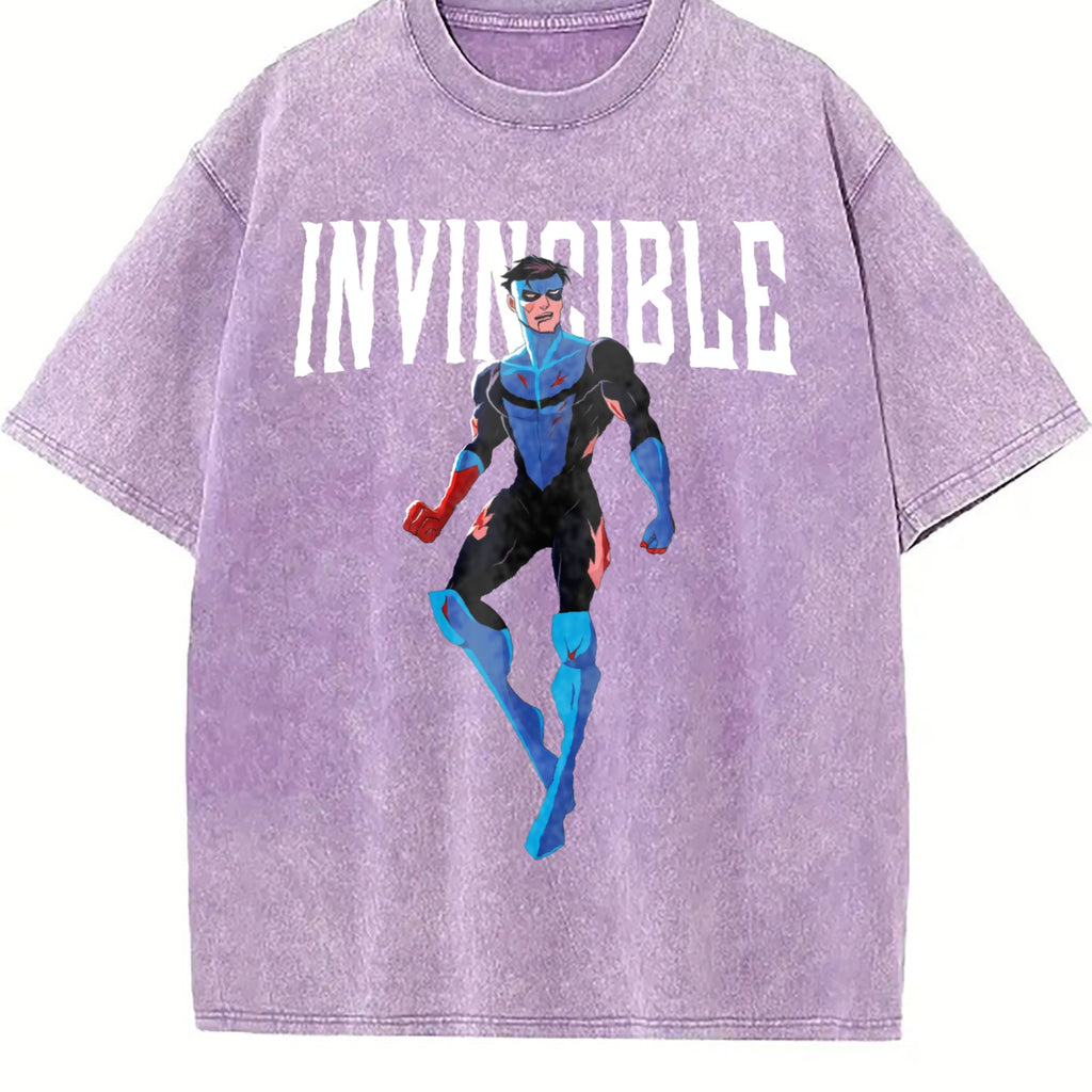 Black Invincible Mark Grayson Vintage Washed T-Shirt product image 6
