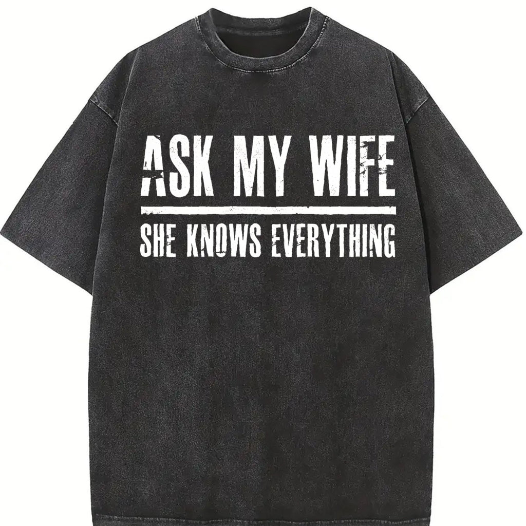 Funny Daughter Wife Slogan Vintage Washed T-Shirt product image 2