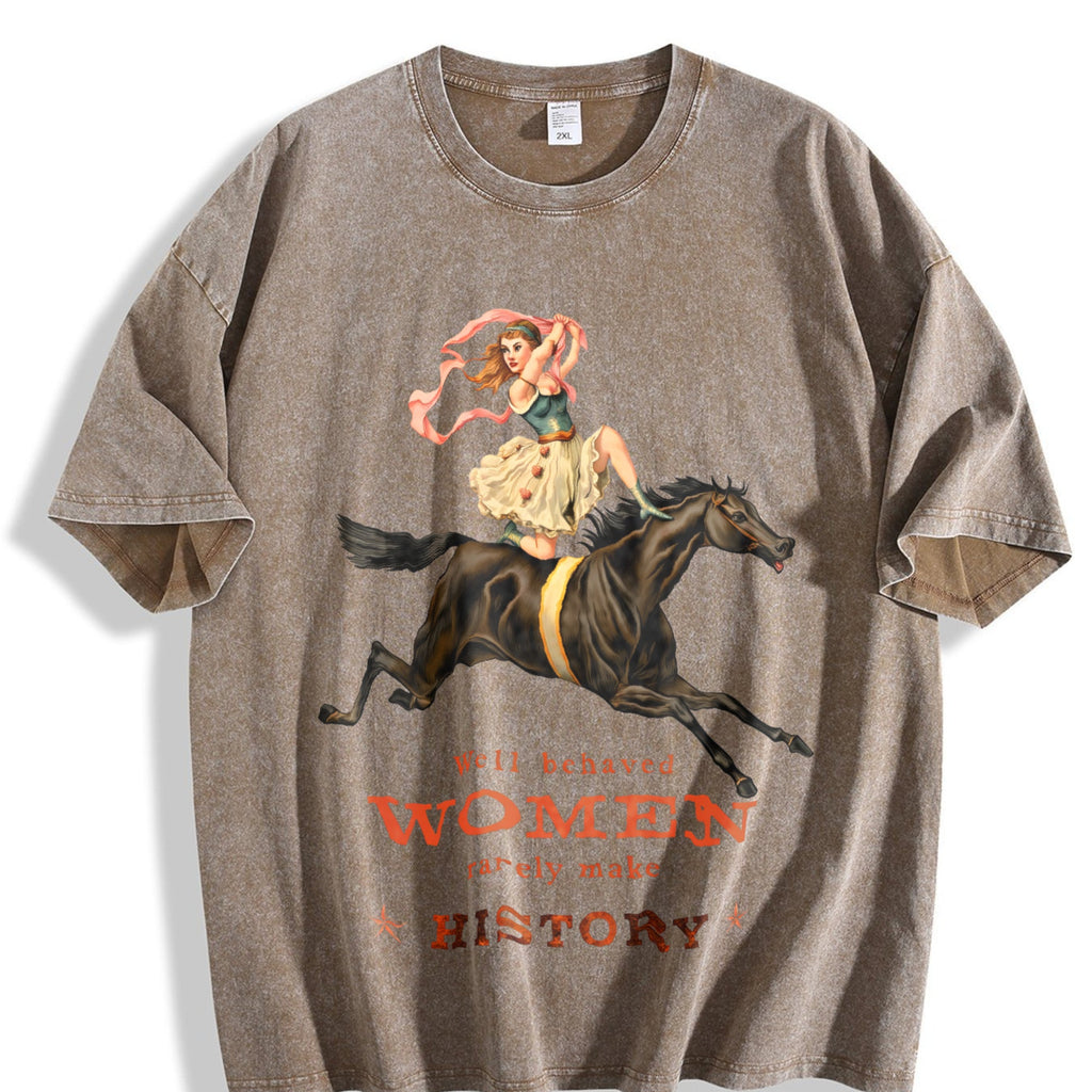Well Behaved Rarely Make History Vintage Washed T-Shirt product image 3