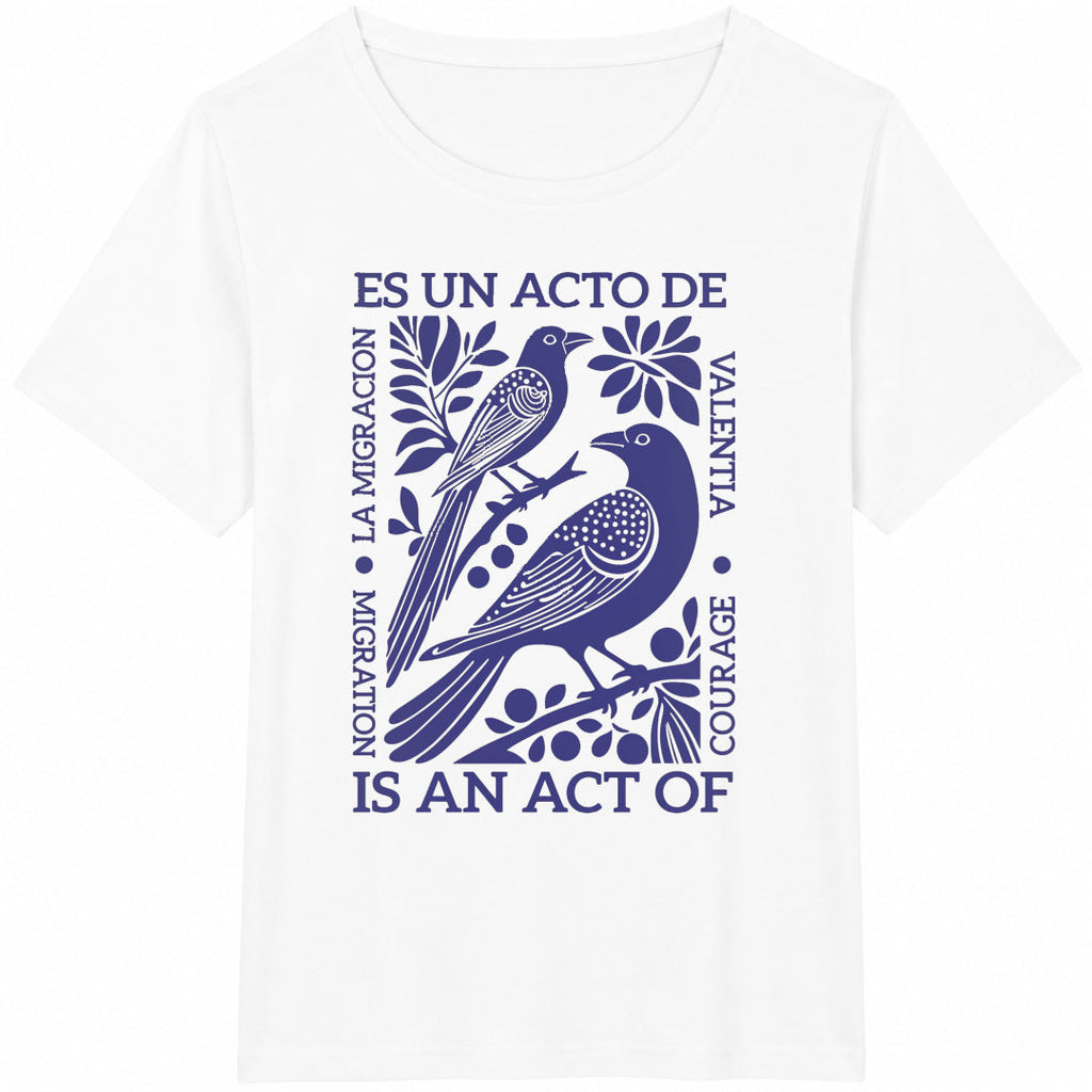 Migration Is An Act Of Courage Cotton T-Shirt product image 2