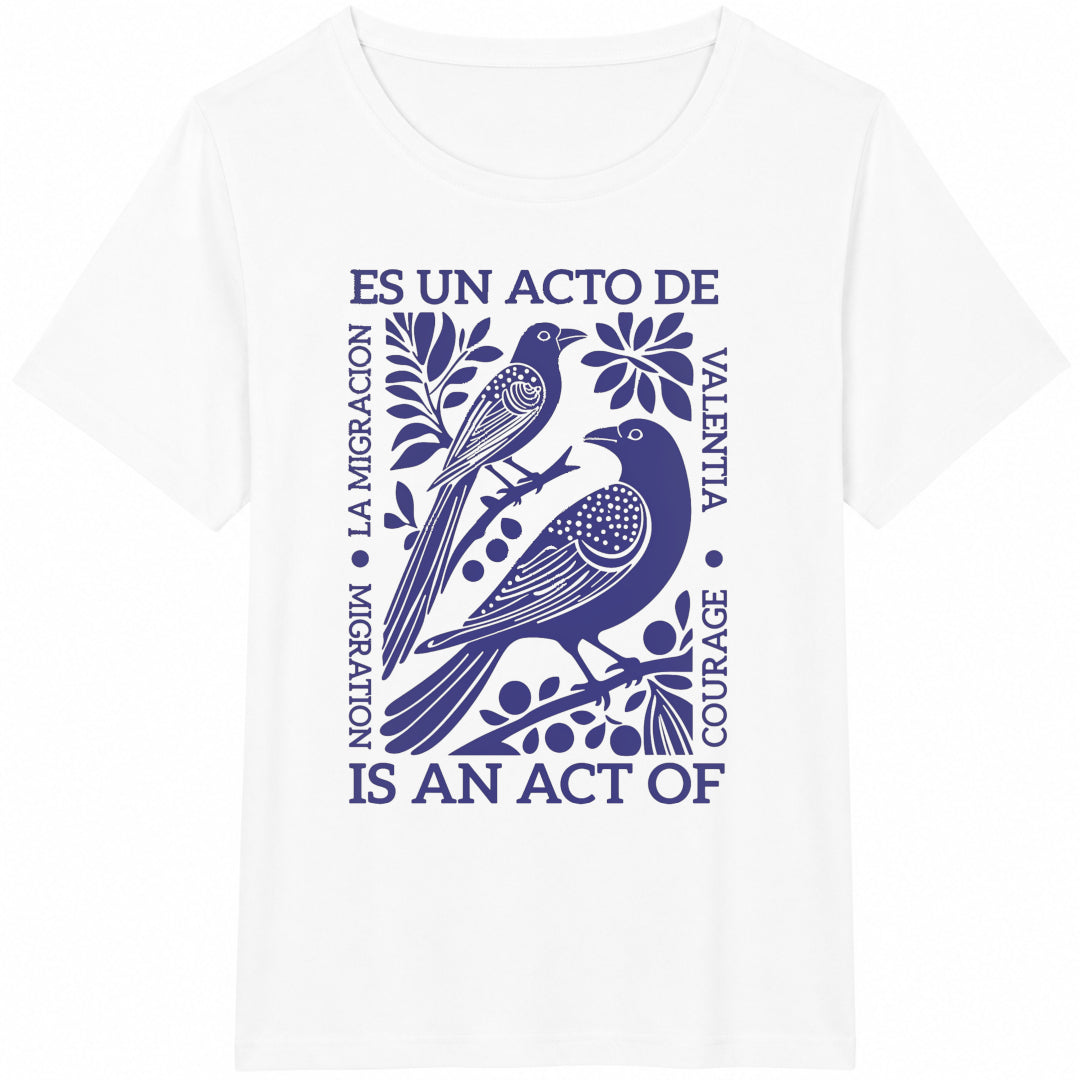Migration Is An Act Of Courage Cotton T-Shirt product image 2