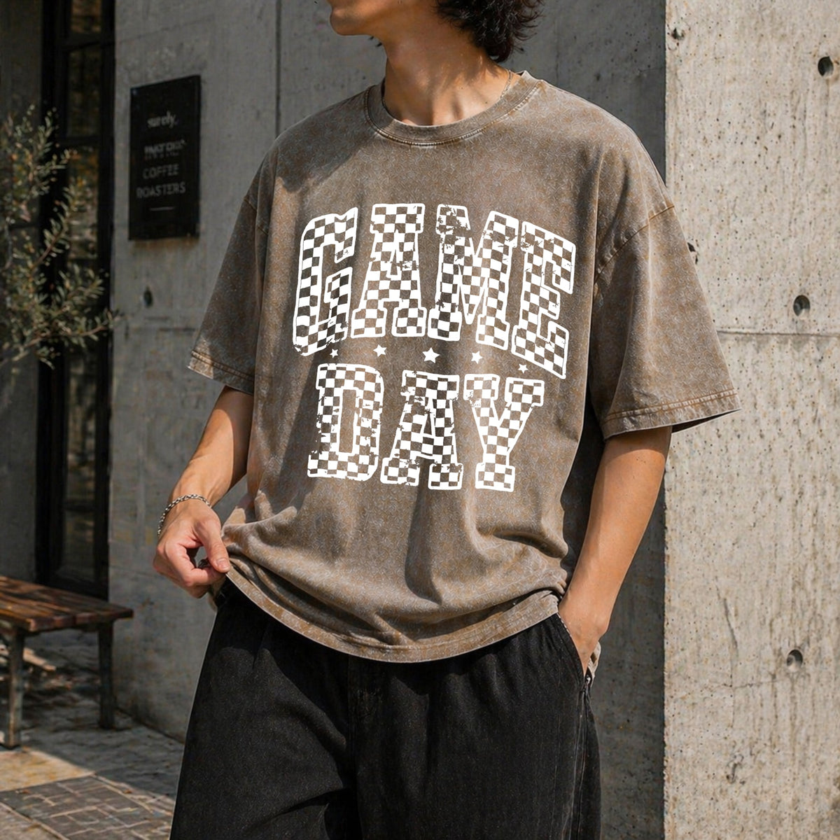Checkered Game Day With Baseball Vibes Sports Mom Vintage product image 10