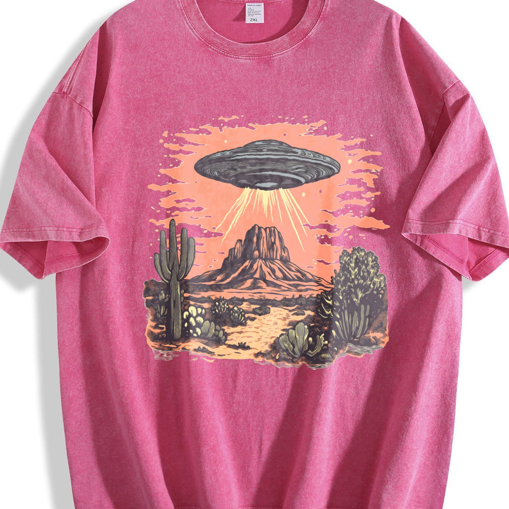 UFO In Dessert Y2K Vintage Washed T-Shirt product image 7