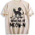 Funny Cat Howling At Meow-n Vintage Washed T-Shirt product image 1