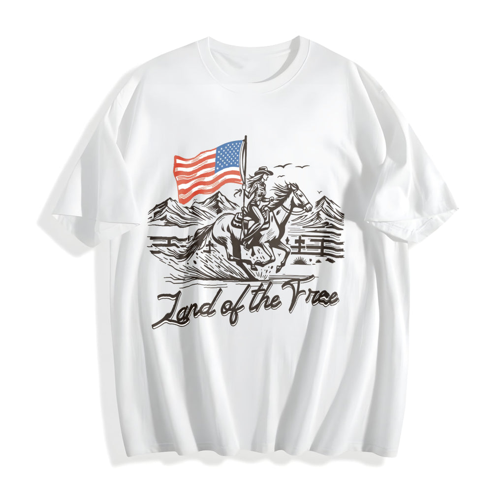 4th Of July Horse Cotton T-Shirt product image 2
