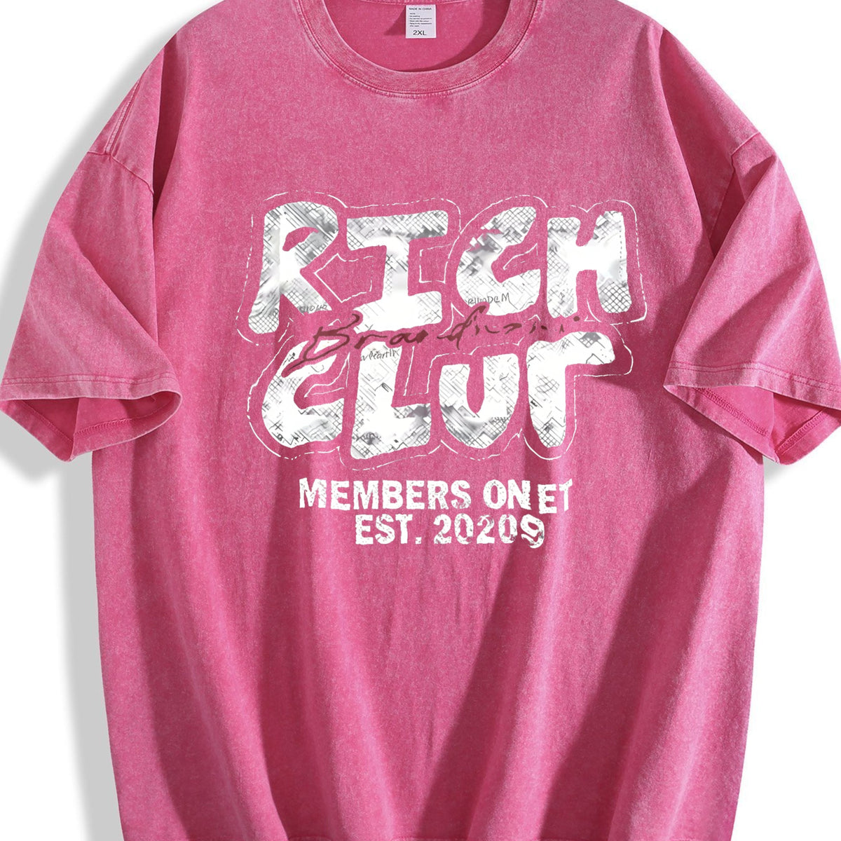Rich Club Hip Hop Cartoon Vintage Washed T-Shirt product image 7