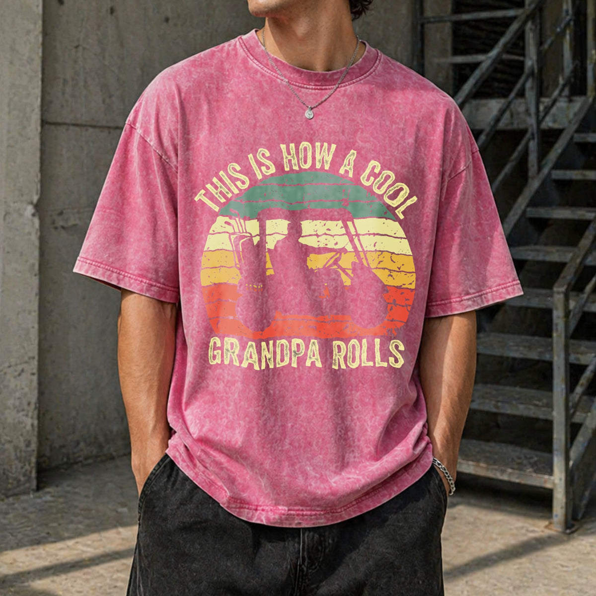 Golf Grandpa Vintage Washed T-Shirt product image 7