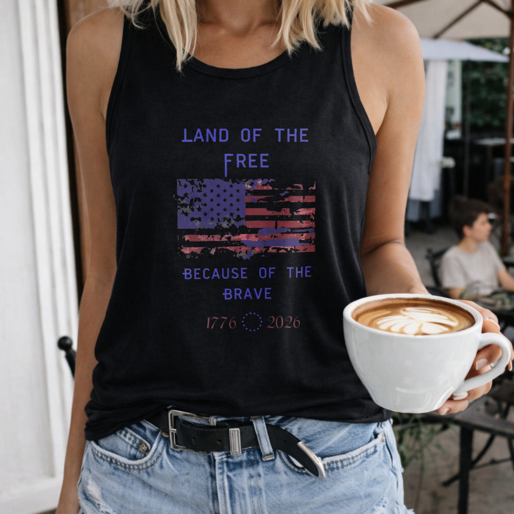 Land Of The Free Because Of The Brave Women's Tank Top