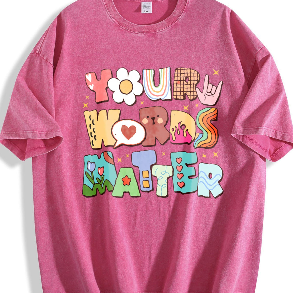 Your Words Matter Vintage Washed T-Shirt product image 7