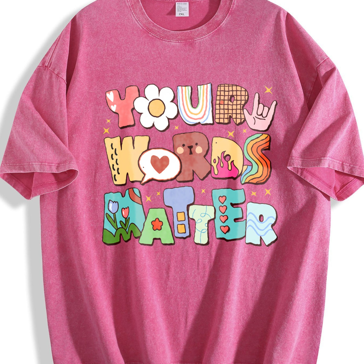 Your Words Matter Vintage Washed T-Shirt product image 7