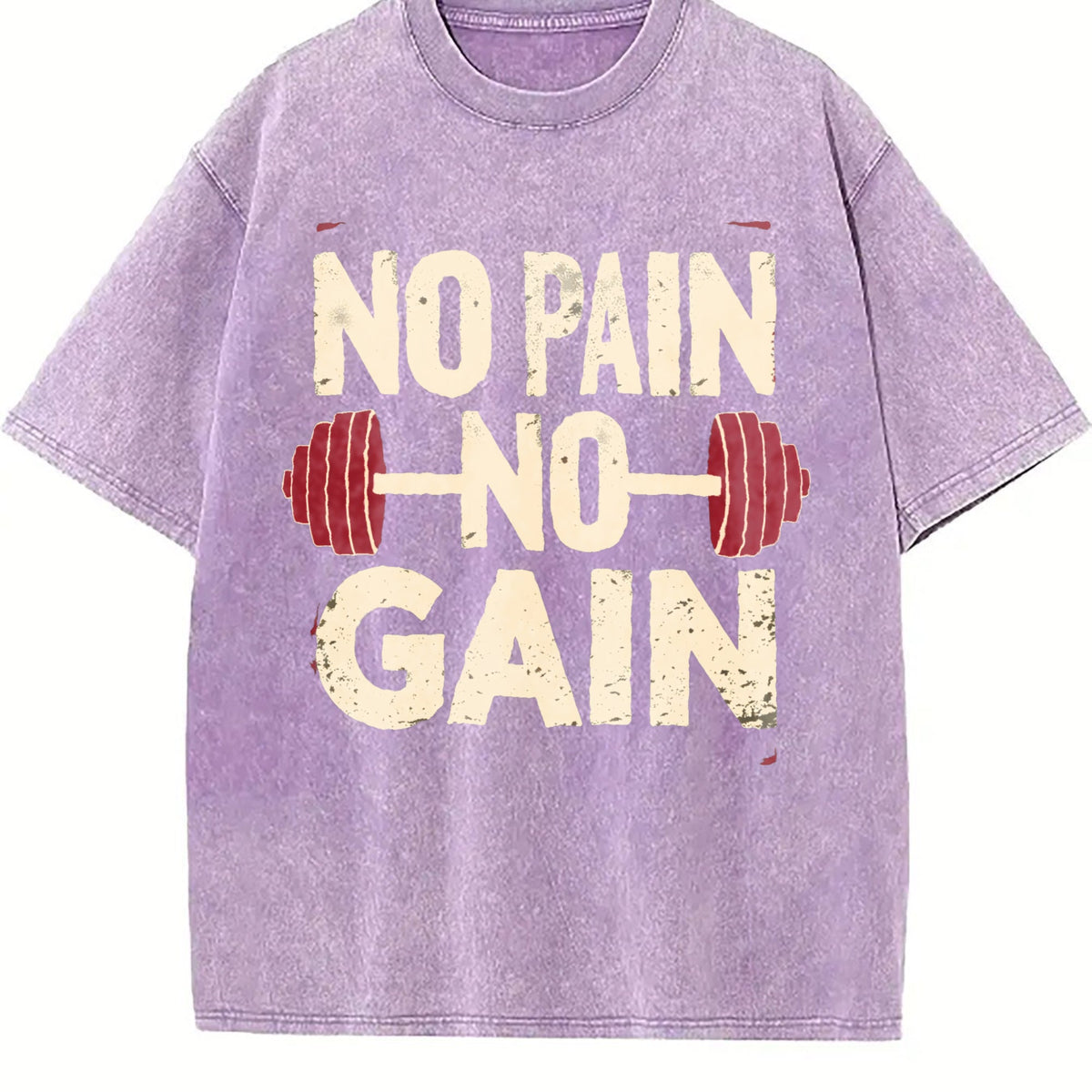 No Pain No Gain Motivational Vintage Washed T-Shirt product image 6