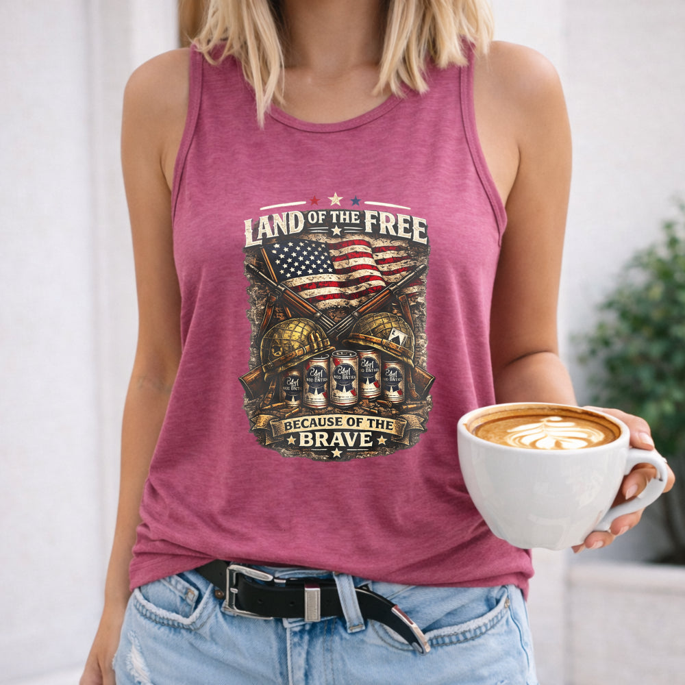 Land Of The Free Because Of The Brave Women's Tank Top