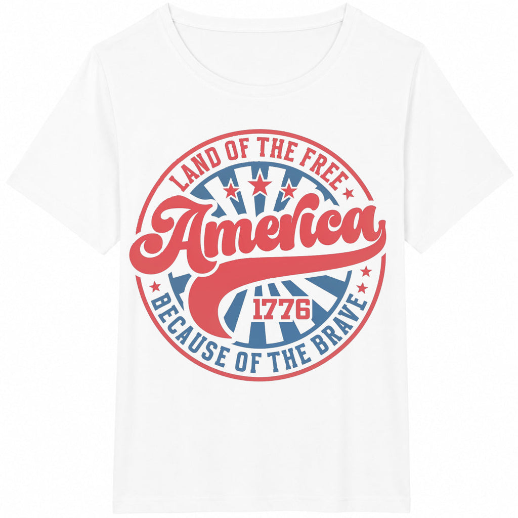 Land Of The Free Because Of Brave Cotton T-Shirt product image 2