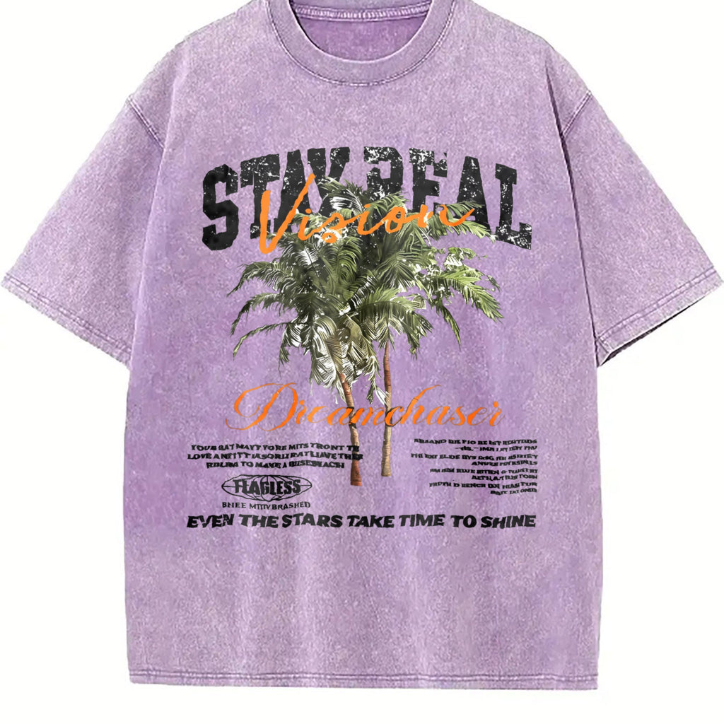 Stay Real Palm Tree Vintage Washed T-Shirt product image 6