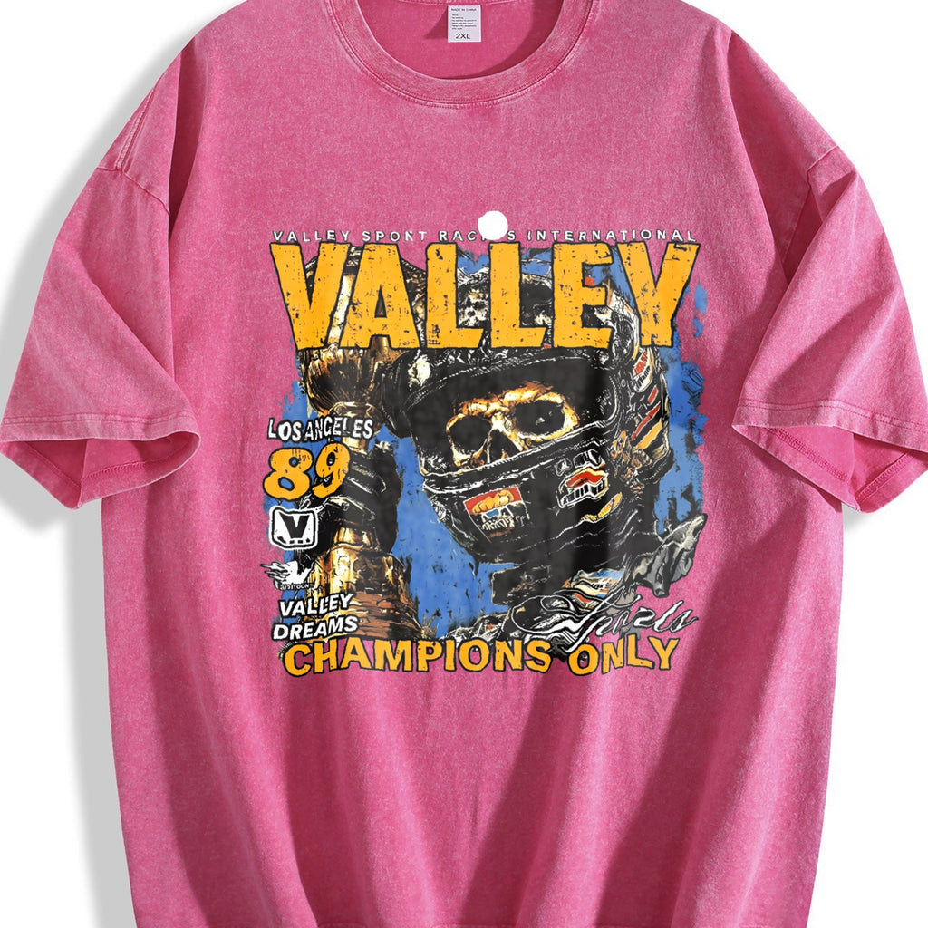 Valley Champions Only Racing Skull Vintage Washed T-Shirt product image 7