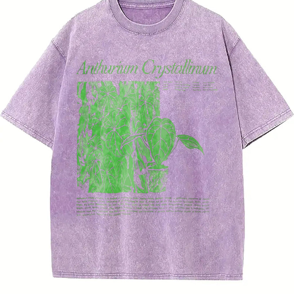 Anthurium Crystallinum Vintage Washed T-Shirt product image 6