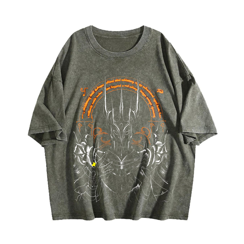Black The Lord Of Rings Vintage Washed T-Shirt product image 4