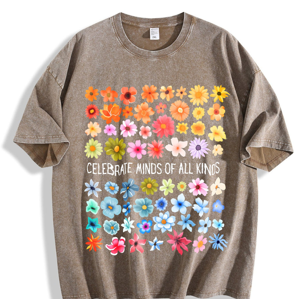 Celebrate Minds Of All Kinds Vintage Washed T-Shirt product image 3