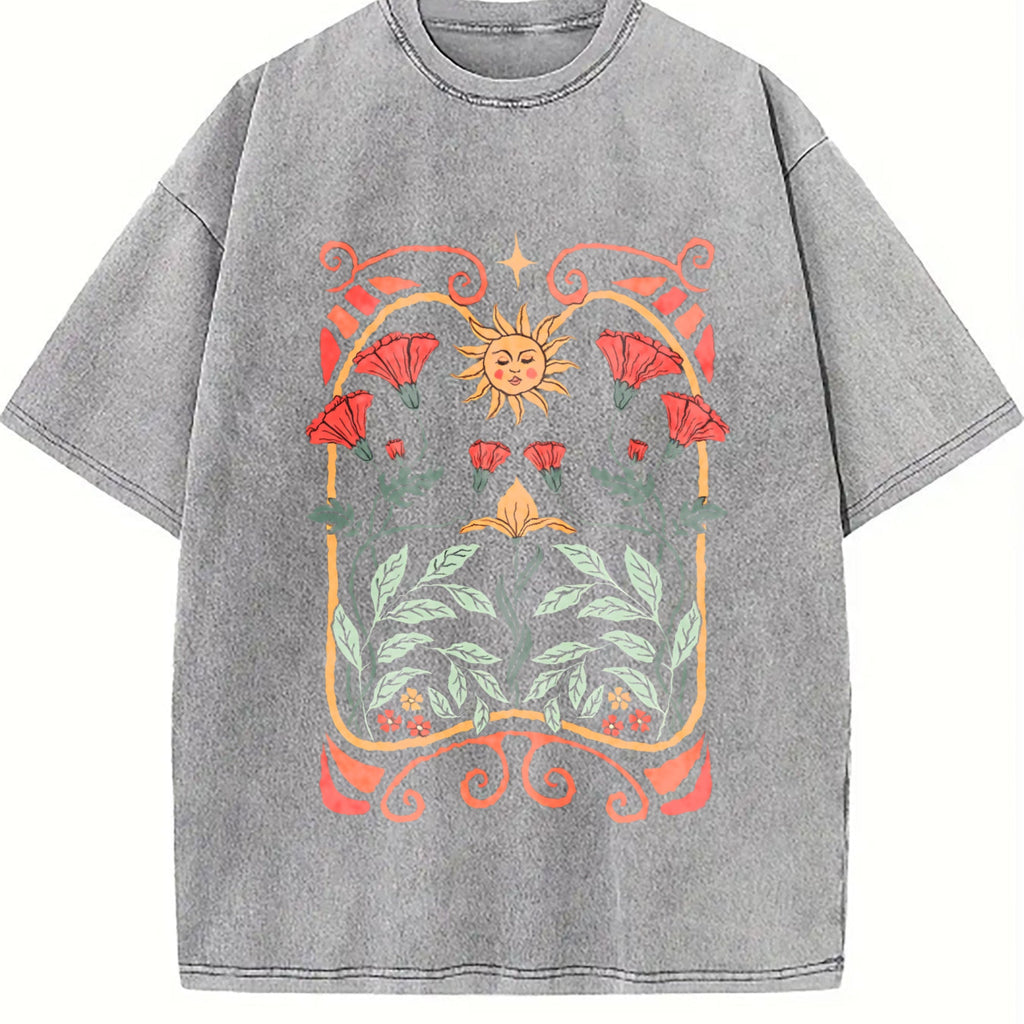 Boho Wildflowers Vintage Washed T-Shirt product image 5