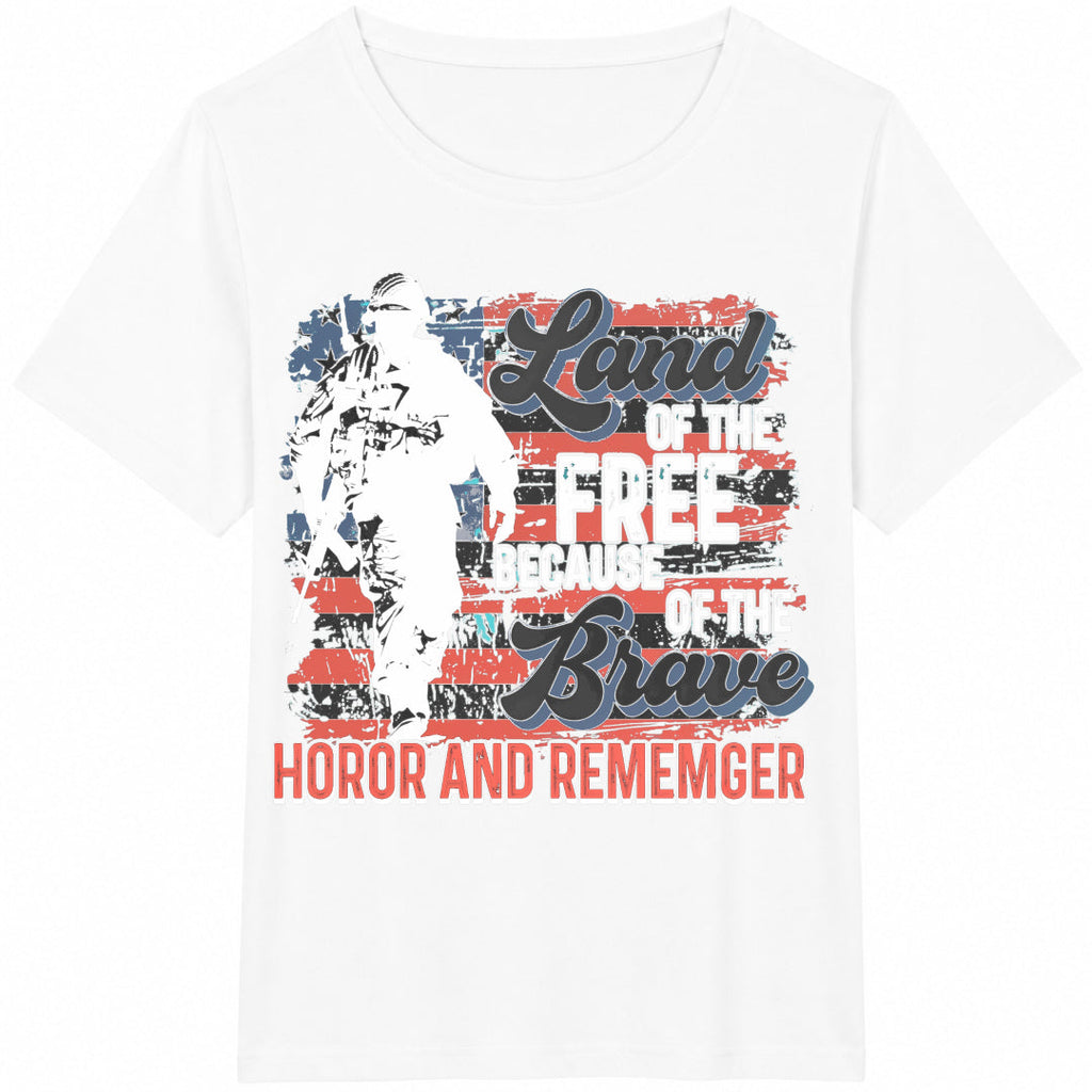 Land Of The Free Because Of Brave America Cotton T-Shirt product image 2